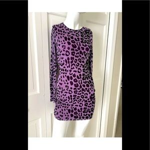 Lovers and friends purple leopard dress - XS
